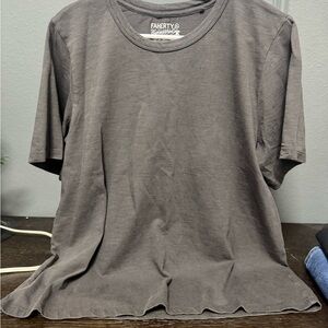 Faherty Charcoal Organic Cotton Tee